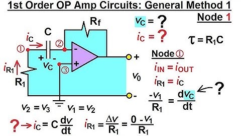 Electrical Engineering: Ch 8: RC & RL Circuits (47 of 65) 1st Order OP Amp Circuit Node 1