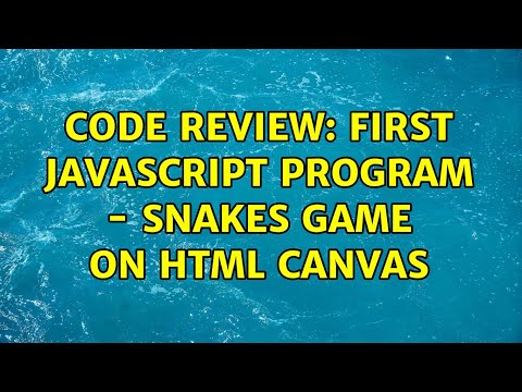 Code Review: First Javascript program - Snakes game on HTML canvas