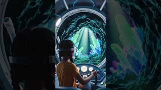 Girl Finds Secret Ocean Cave#aquamystery #ytshorts #underwatermystery #hiddenoceancave #shorts