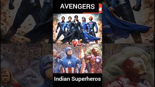 AVENGERS vs INDIAN SUPERHERO BATTLE 🔥 । who will win? #avengers #indiansuperhero #ironman #thor #mcu
