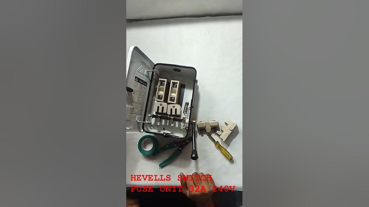Havells 32amp switch fuse unit! wire connection Havells switch fuse unit shorts video Shorts