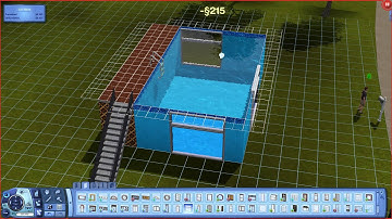 The Sims 3 how to  build a above ground pool with windows trick