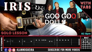 Iris - Goo Goo Dolls (Slide Solo Lesson with Tabs + Normal/Slow Speed)