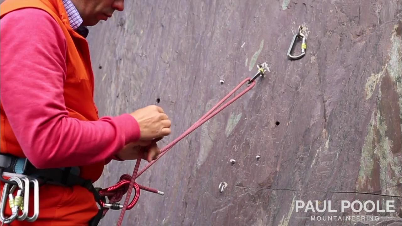 Building a Climbing belay with the rope to 2 anchor points YouTube