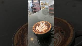 “It’s the art of creating beautiful designs on coffee using milk.”#art #barista