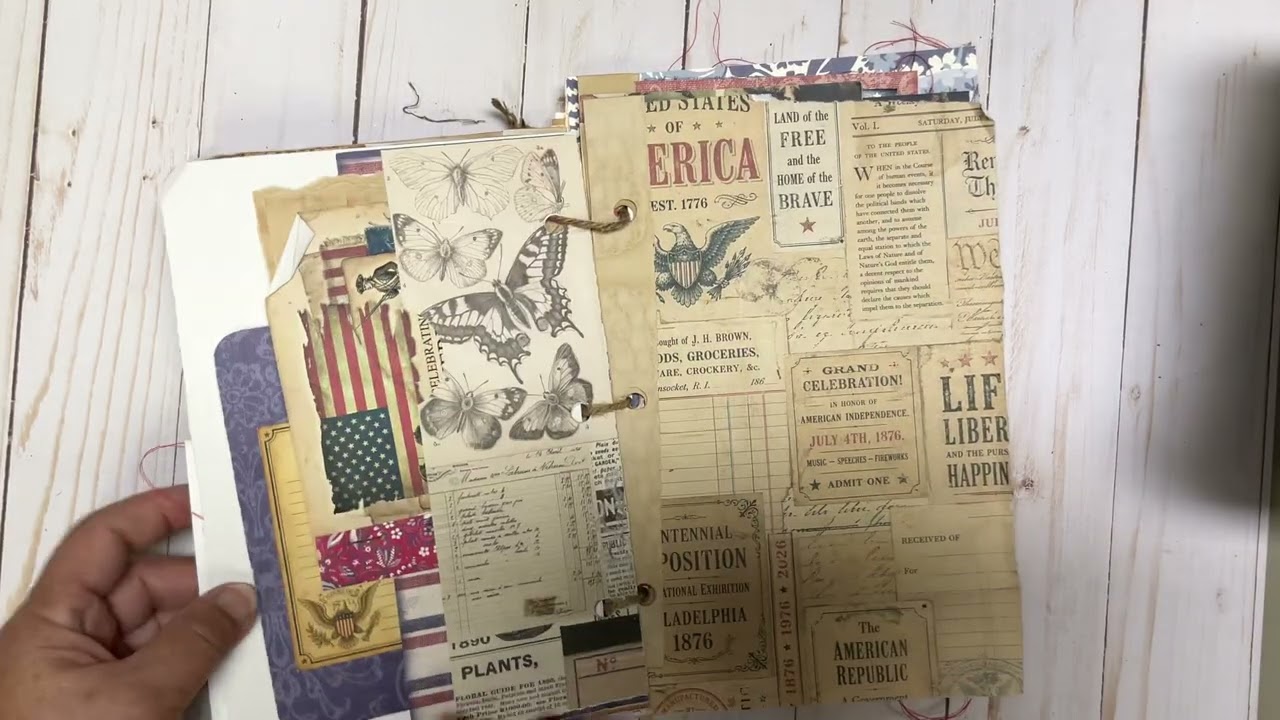 4th of July 250th / Christmas Mini Junk Journals - YouTube