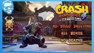 No Dillo Dallying - Full Walkthrough - No Deaths - All Gems - Crash Bandicoot 4 It's About Time [4k]