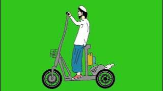 Animasi green screen | Green screen motor vespa