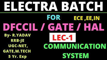||LEC-1|| COMMUNICATION SYSTEM ||ANALOG COMMUNICATION ||#DFFCIL#GATE#HAL||