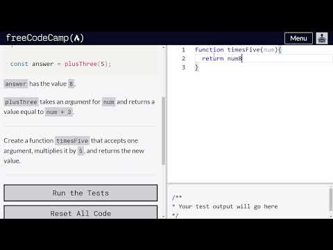 Return a value from a function using return - freeCodeCamp | Video 51 | Basic JS