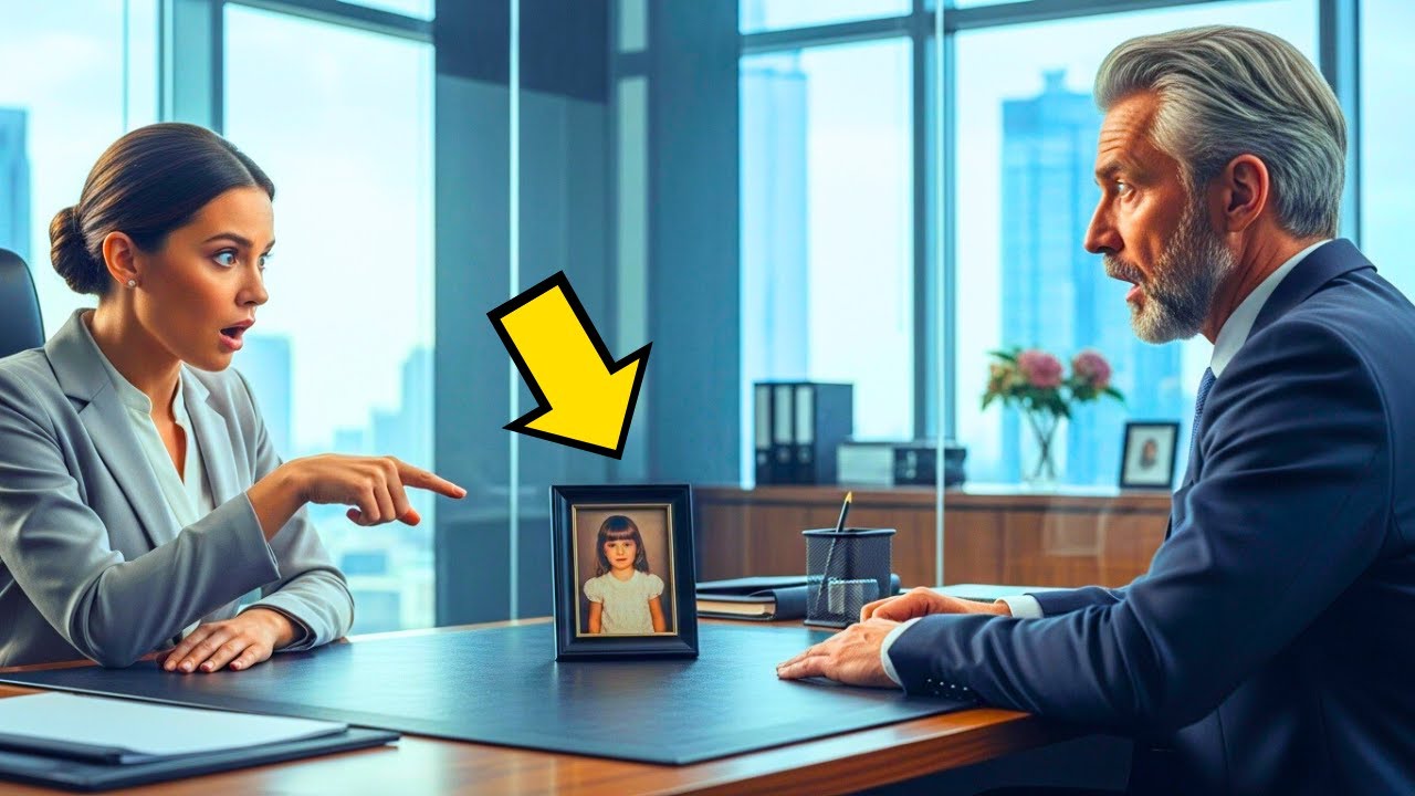 “THAT’S MY CHILDHOOD PHOTO!” THE NEW SECRETARY SAID TO THE BOSS… HE FROZE…