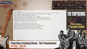 🎸 Papa Was A Rolling Stone - The Temptations Guitar Backing Track with chords and lyrics