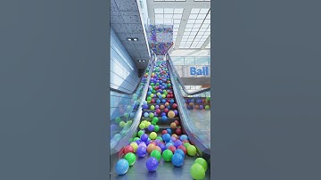 12,500 Balls on escalator