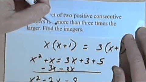 Quadratic Equation Word Problems, part 1 070-25a