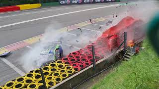 24 h Spa 2021 big crash. Lamborghini Huracan GT3. #eaurouge