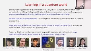CUbit Seminar - November 13 2023 - Dr. John Preskill, Caltech - Learning in a quantum world