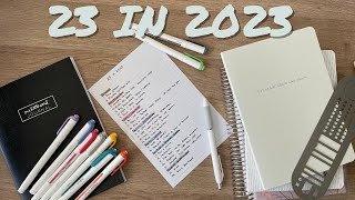23 In 2023 | My 23 Goals for the New Year