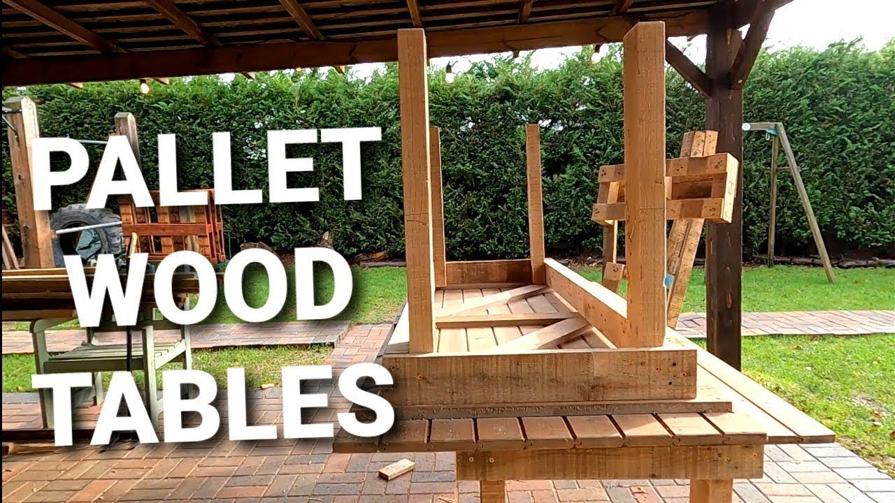How to make Pallet Wood Tables - YouTube