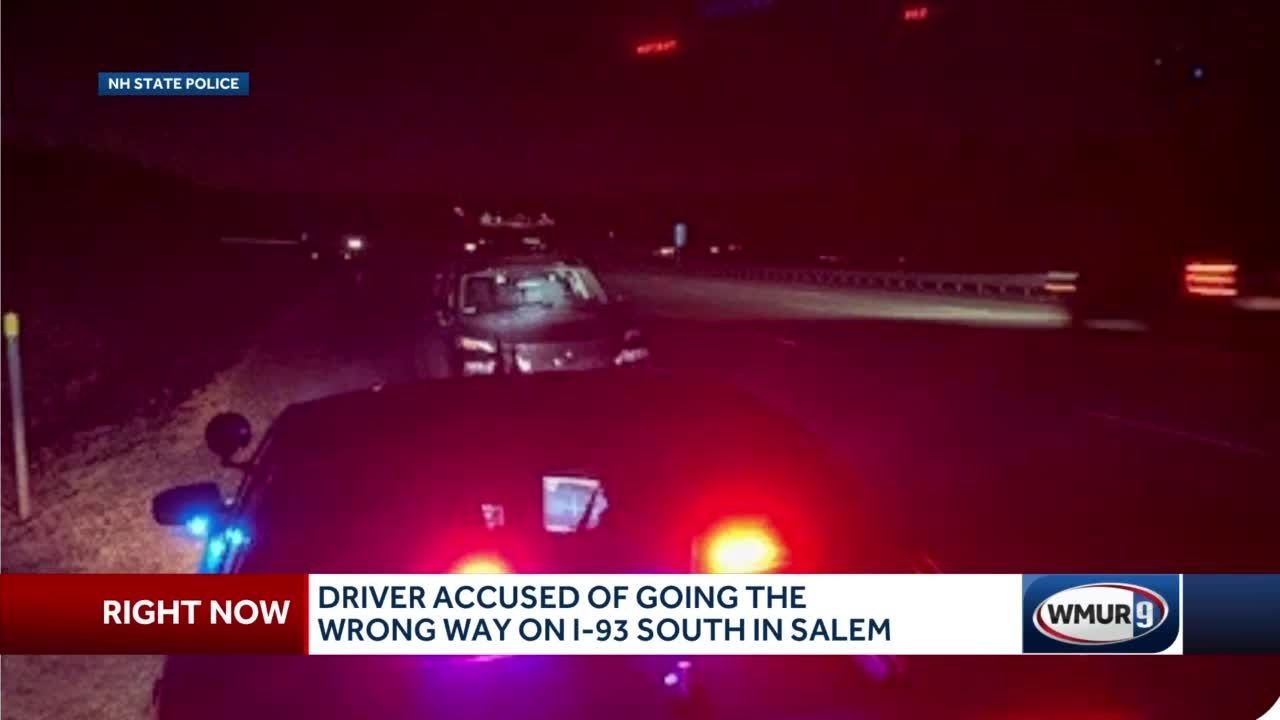 Driver accused of going wrong way on I-93 in Salem - YouTube