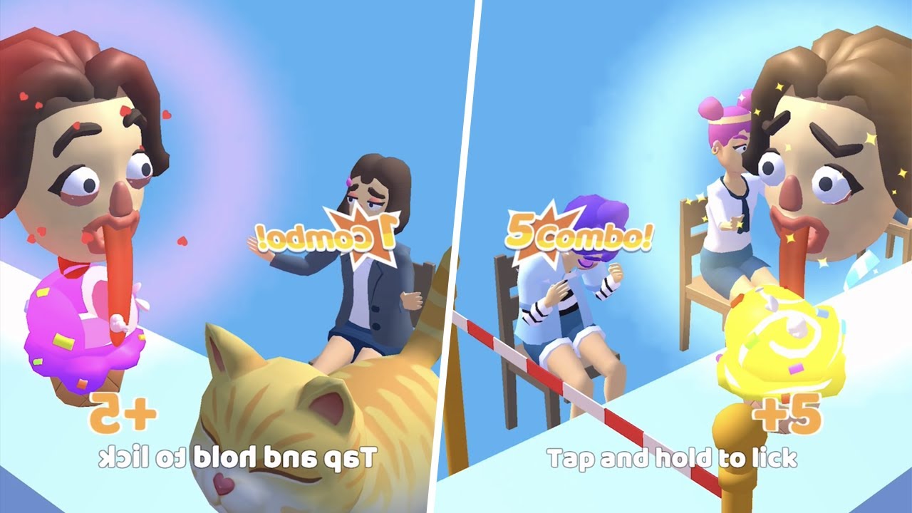 Licking Run Level 1 😝🤡🌈 Funny Moments Gameplay Android iOS Walkthrough 