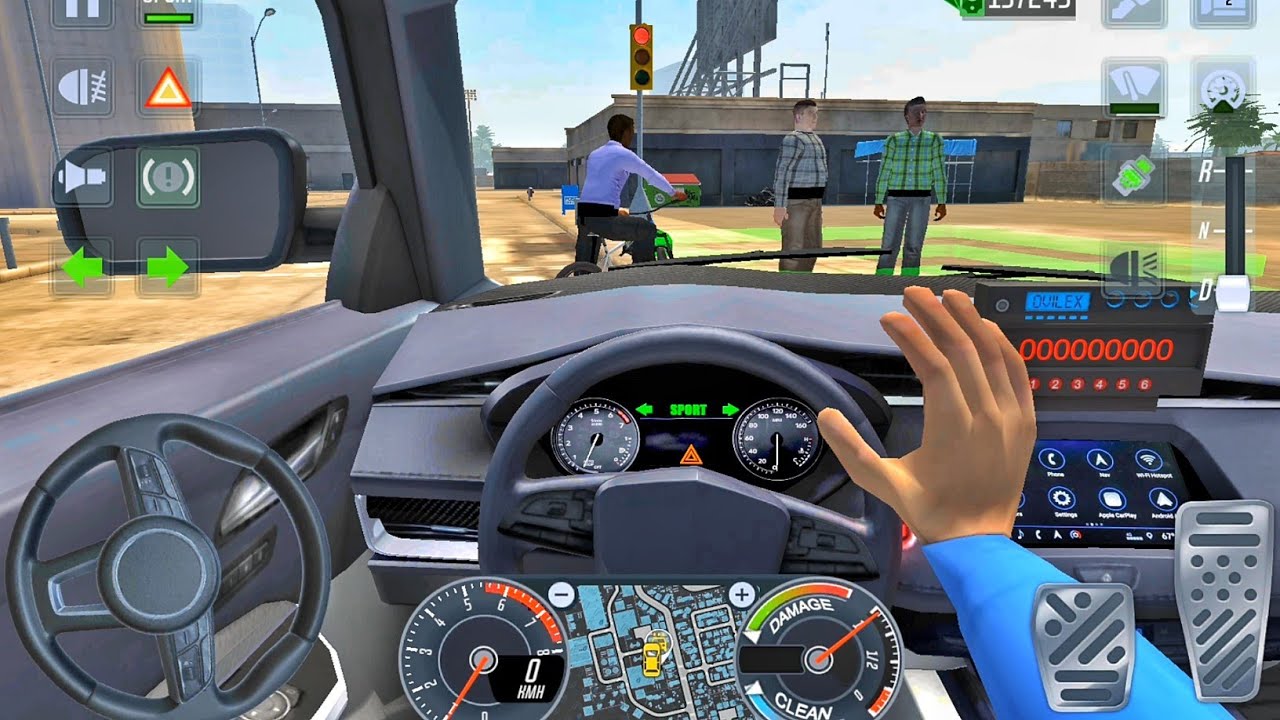 New Taxi Driving Vs Bicycle Riders Near Car Wash: Taxi Simulator 3D ...