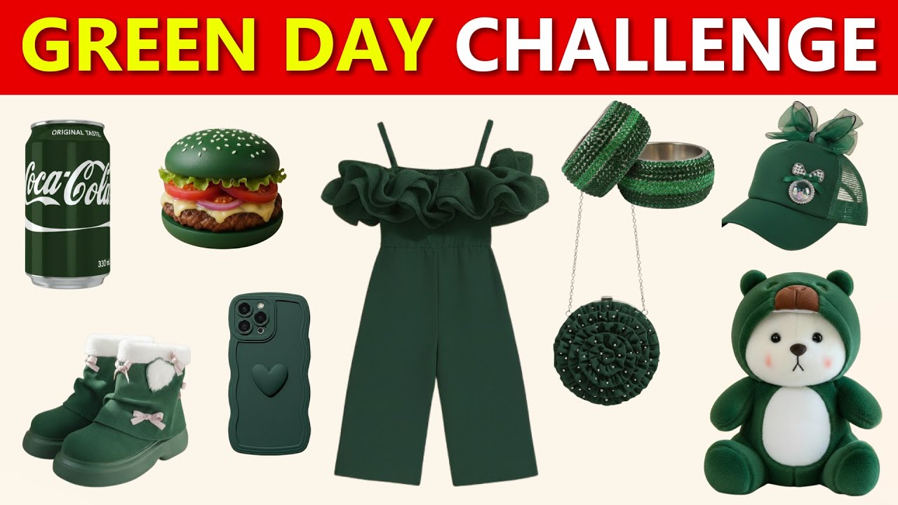 Build Your Dream Green Day 💚 | Fun Green Challenge