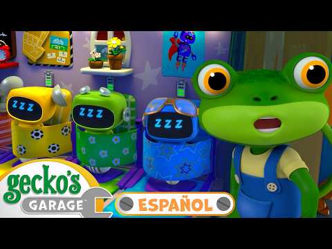 Gecko repara el autobús de noche 🚌 Caricaturas de vehículos para niños
