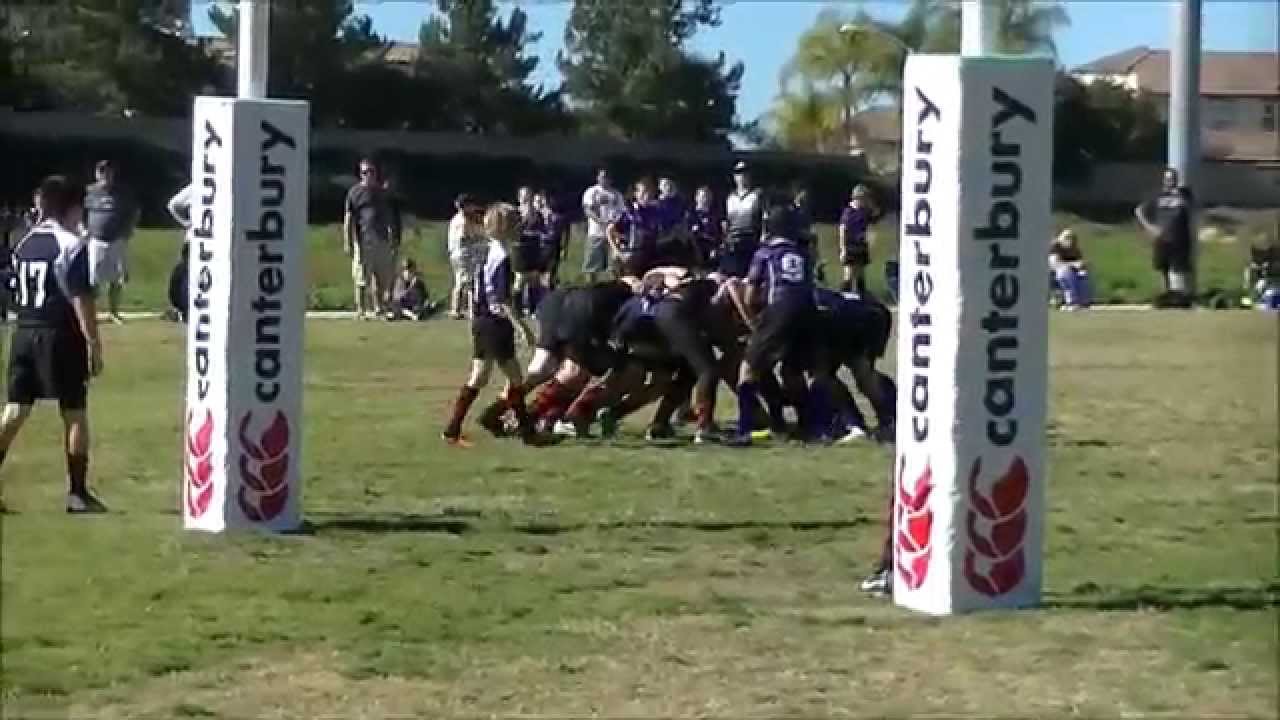 U12 Rugby San Diego Mustangs Vrs. Carlsbad Thunder Jan 17 2015 YouTube