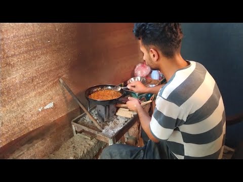 زبدية تونة من داخل خيمتي في غزة | 🍤