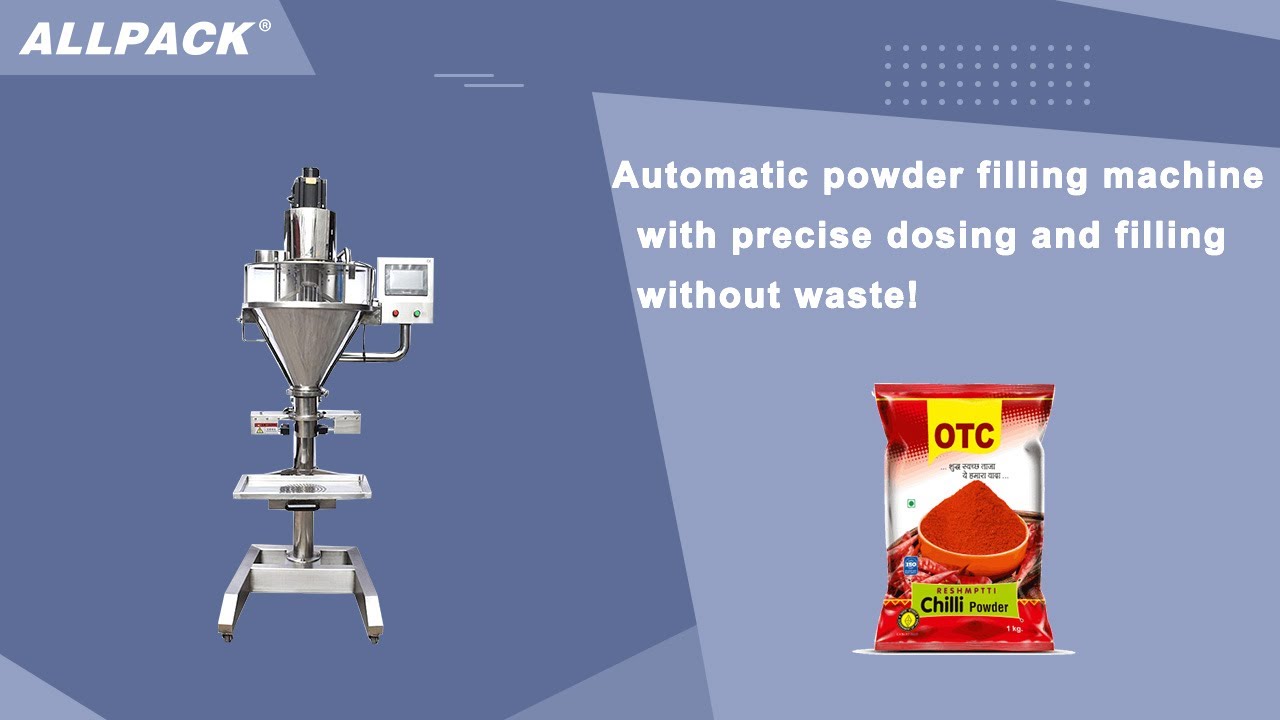 Automatic powder filling machine with precise dosing and filling without waste!