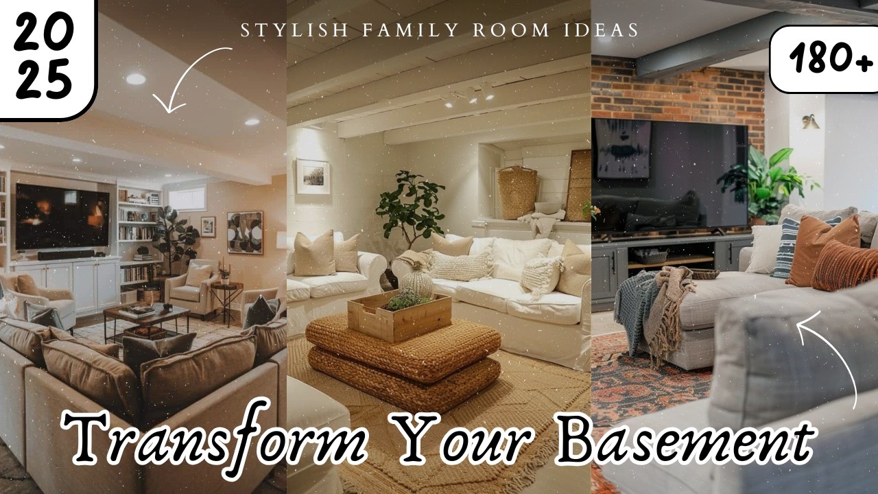 180+ Basement Family Room Ideas 2025 | Modern, Cozy & Budget-Friendly Designs