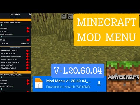 MINECRAFT MOD MENU VIP VERSÃO 1.20.60.04 ATUALIZADO - YouTube