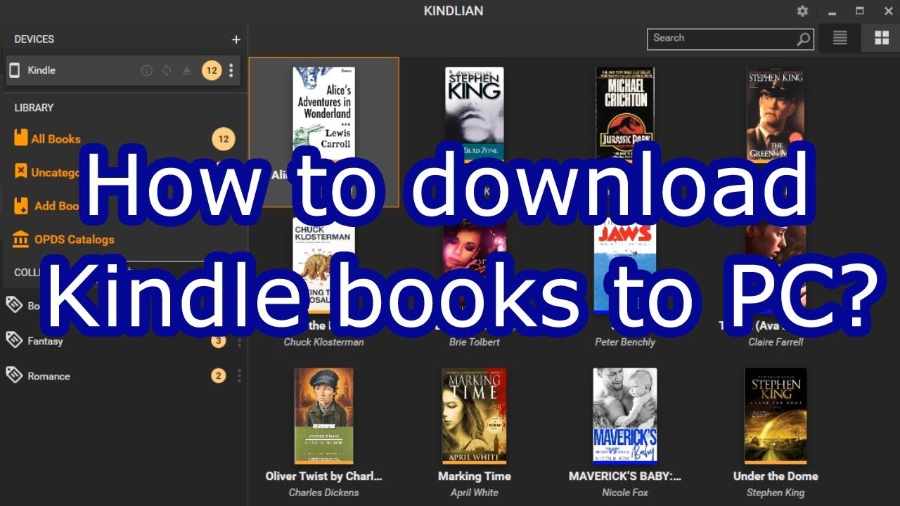 How To Download Kindle Books To Pc Youtube