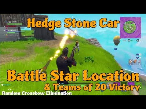 hedge stone car battle star location fortnite battle royale - stone pigeon fortnite