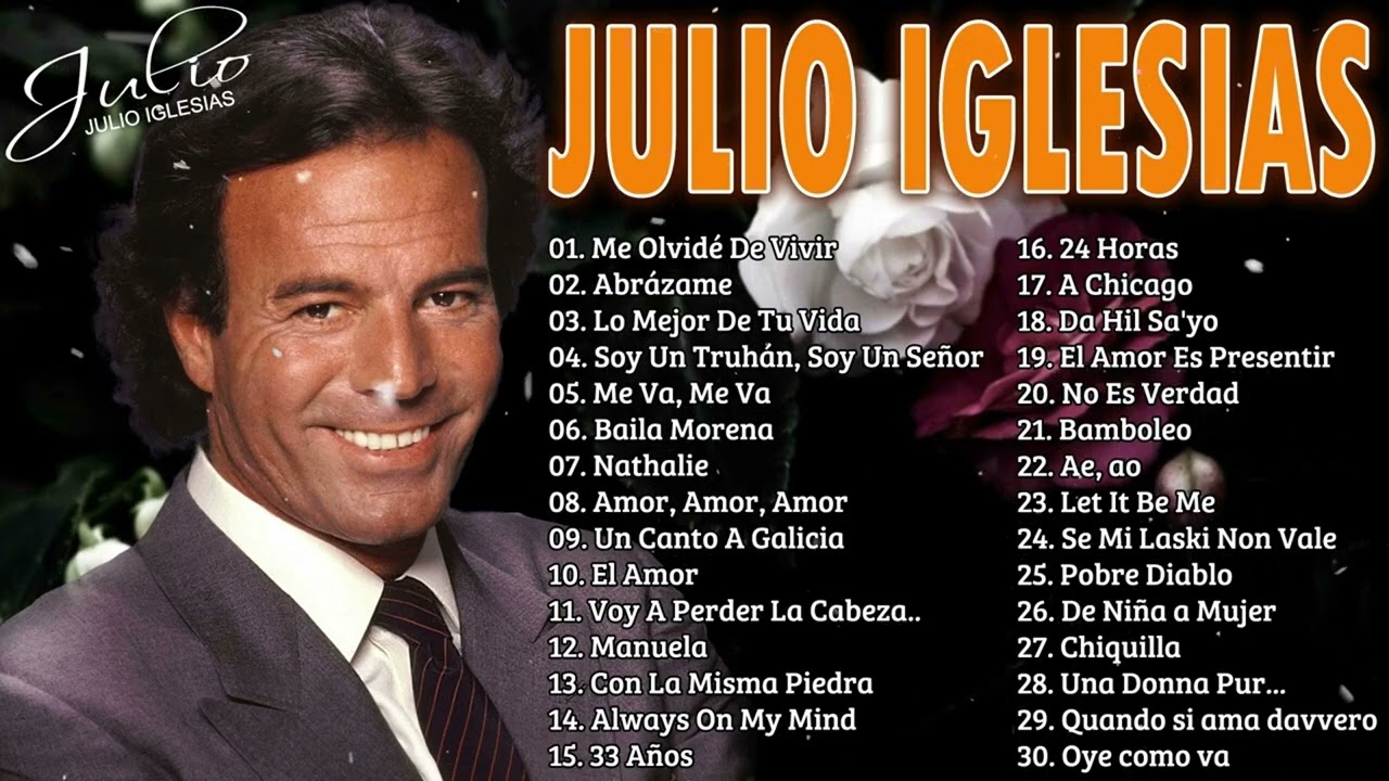 JULIO IGLESIAS SUS MEJORES CANCIONES - VIEJITAS PERO BUENAS ROMÁNTICAS JULIO IGLESIAS (22 EXITOS)