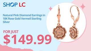 Djoy Pink Diamond Eternal Bloom Earrings 18K Vermeil 0.40 Ctw