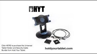 Universal Tablet Holder and Security Lock Bundle from Hold Your Tablet