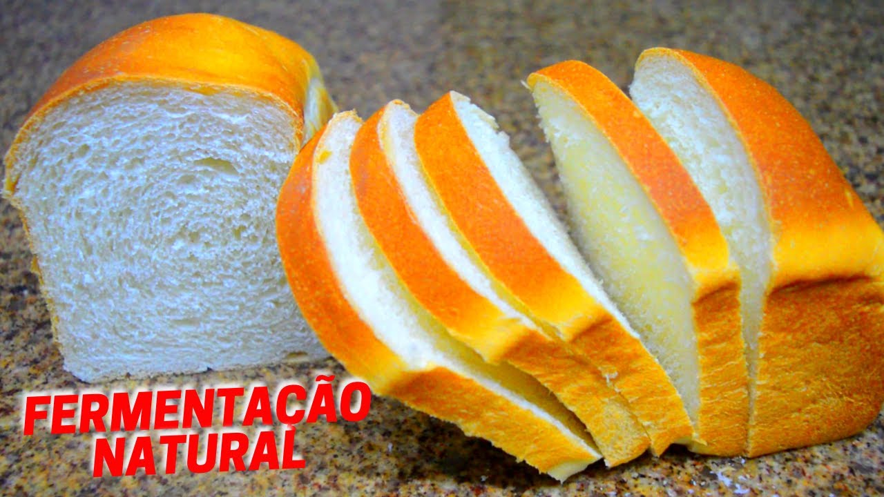 PÃO DE FORMA CASEIRO COM FERMENTAÇÃO NATURAL E BIOLOGICA - YouTube
