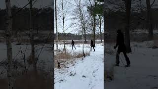 Snowfall during Dutch Winter Pt1 | Watch Full Nature Walk in 4K on Channel! |  #snow #winter #ice
