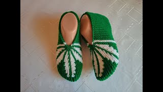 Плетени Терлици #82 - (Knitted Slippers) (Тапочки спицами) (Patik) (Pantufas passo a passo)