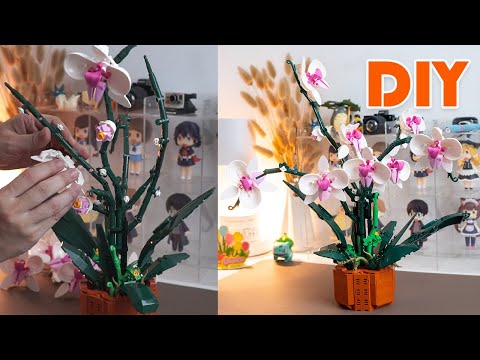 Orchid Botanical Blocks - Bilinott Flower Building Blocks Set
