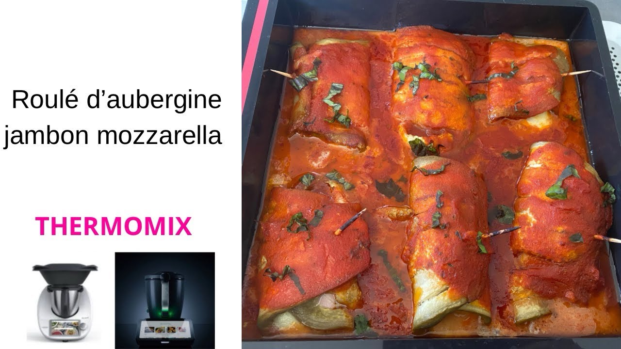 Roulé d’aubergine aux jambon mozzarella