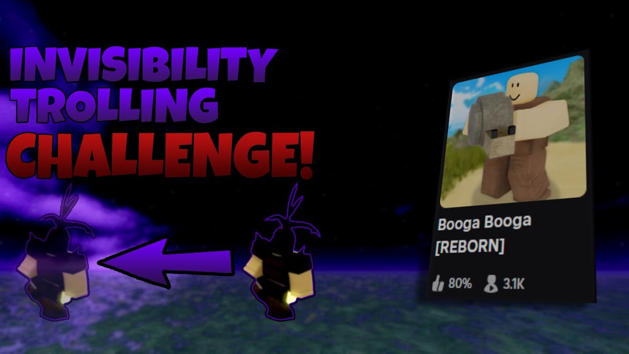 Trolling with INVISIBILITY in Booga Booga Reborn