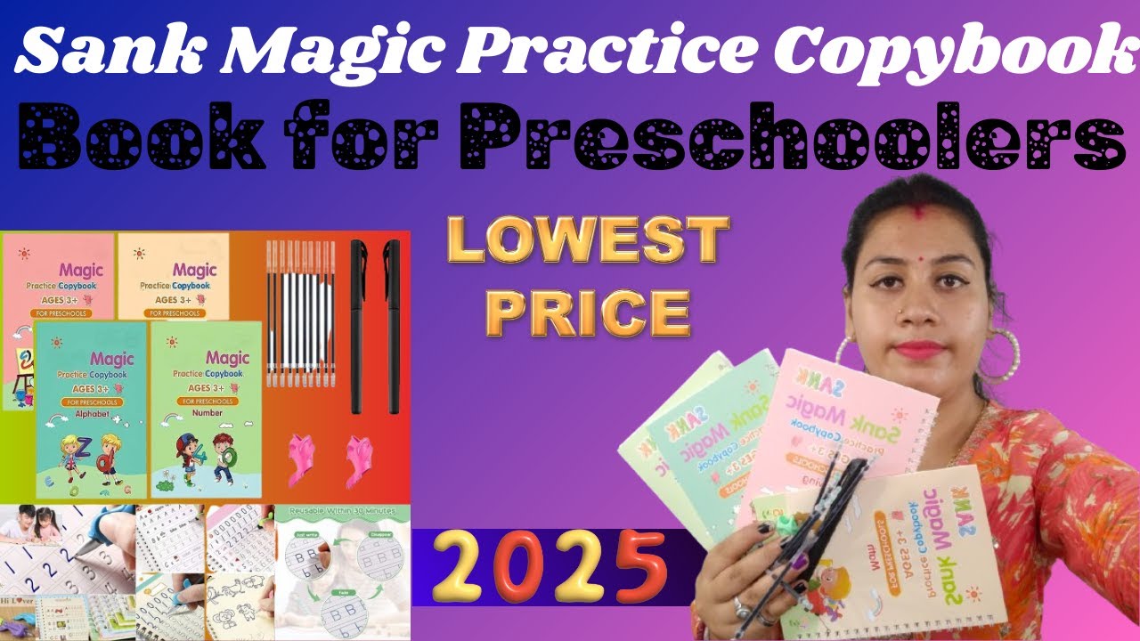Sank magic practice copybook Preschoolers for kids sank magic book  price Unboxing/review