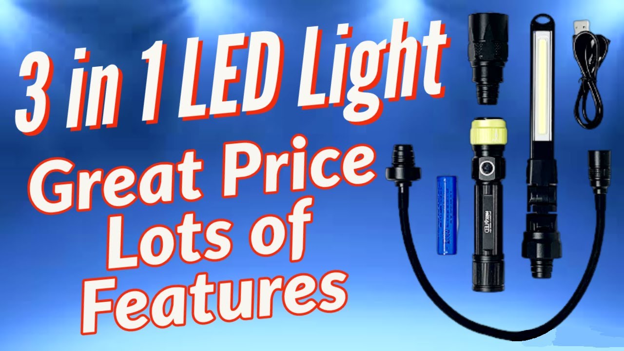 3 in 1 LED Work light by NextLED better than Harbor Freight Braun 3 in 1 LED Work Light