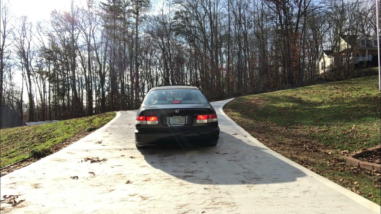 1998 Honda civic muffler delete sound clips, d16y7 - YouTube