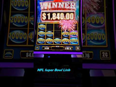 JACKPOT HANDPAY! HUGE Trigger, HUGE WIN! NFL Super Bowl Link! #shinobislots #superbowllink #nflslot
