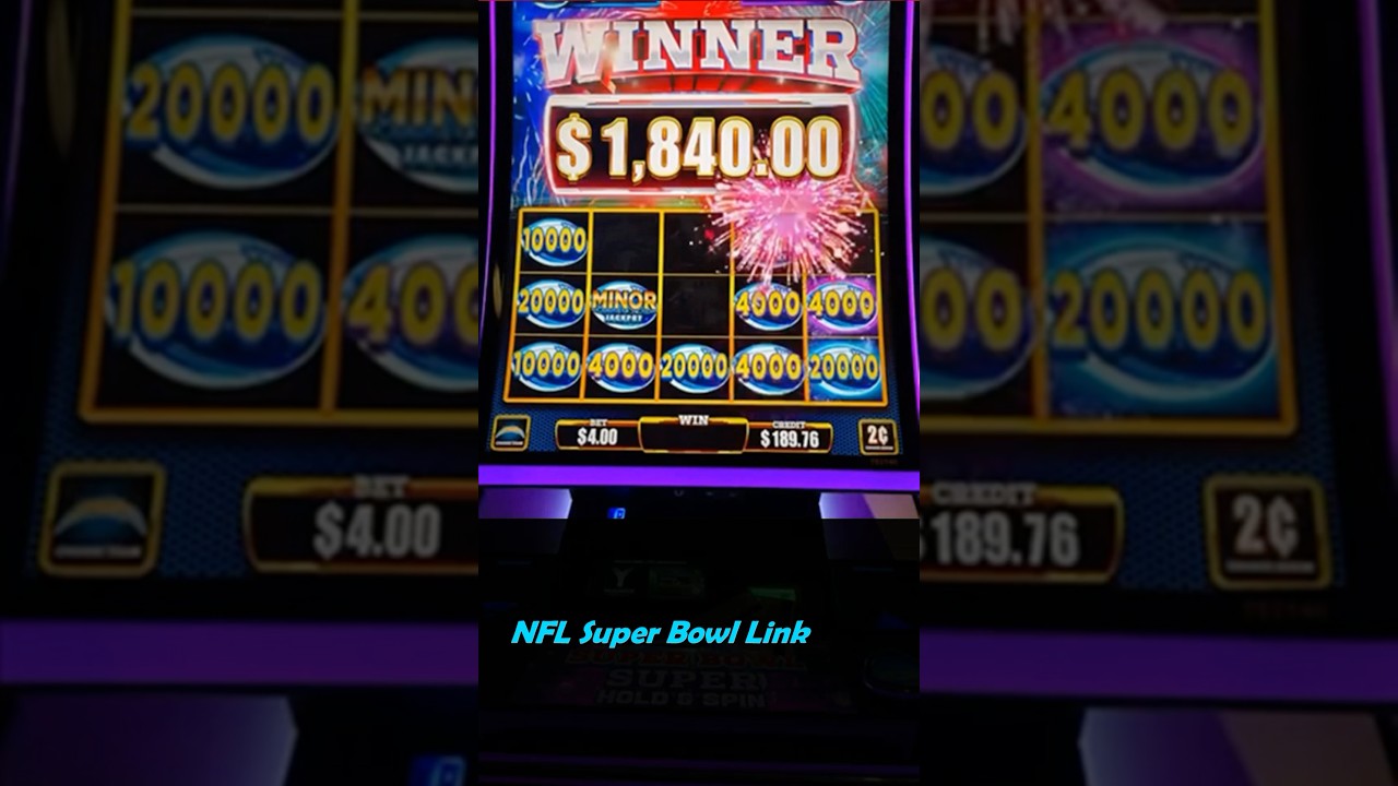 JACKPOT HANDPAY! HUGE Trigger, HUGE WIN! NFL Super Bowl Link! 
