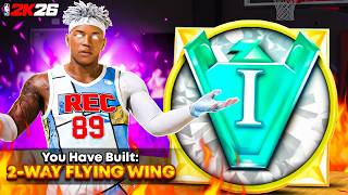 THIS LEGEND 2-WAY FLYING WING build is a DEMIGOD in the RANDOM REC + 2K LOGO on NBA2K26