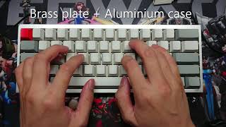 [Keyboard Experiment 1: Plates & Cases] - Brass plate sound comparison with different cases